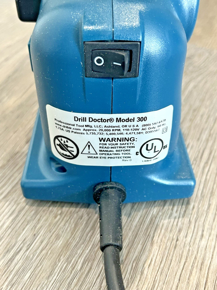 Drill Doctor Model 300 Bit Sharpener with Box, VHS Guide & Instruction Manual