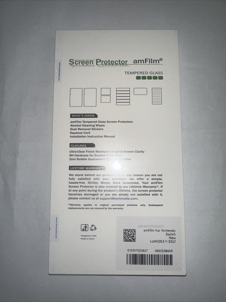 amFilm Screen Protector for Nintendo Switch 2017 - (2-Pack)