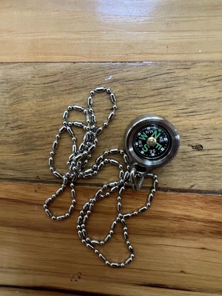 MecArmy Keychain Compass CMP titanium. used,  with scratch