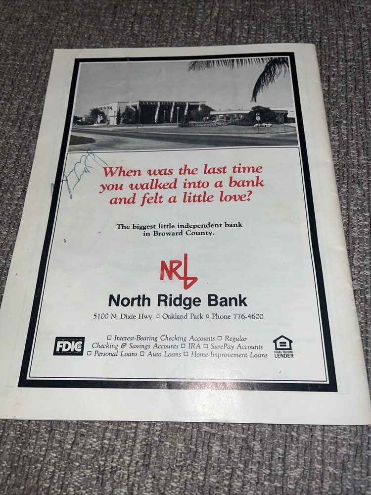 Vintage 1981 New York Yankees Spring Training Program/Scorecard Spring Rosters