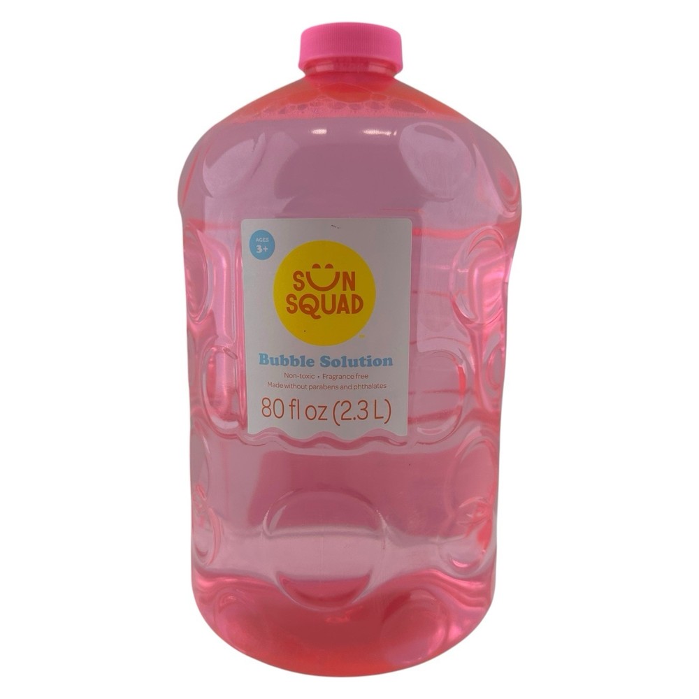 Sun Squad Bubble Solution 80 FL OZ Thick Long Lasting Solution Pink Target