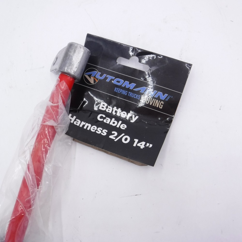 Automann Battery Harness Cable 2/0 14" Red 178.2014RD