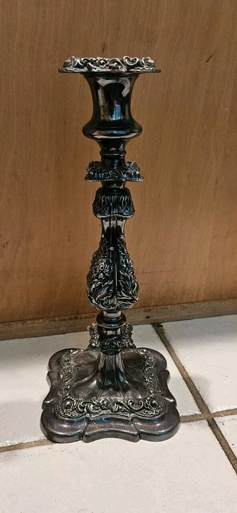 Vintage Barker Ellis England Silverplate Candlestick