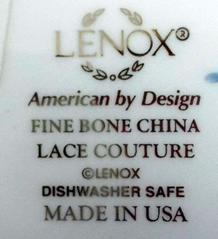Lenox Lace Couture 5 Piece Place Setting