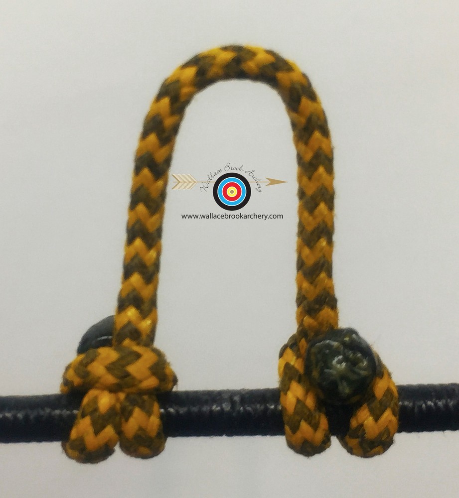 2 Pack- Speckled  Yellow/Black  Archery Release Bow String D Loop,BCY #24