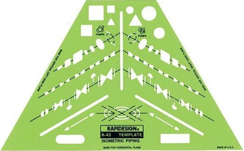Isometric Piping Template, 1 Each (R43)