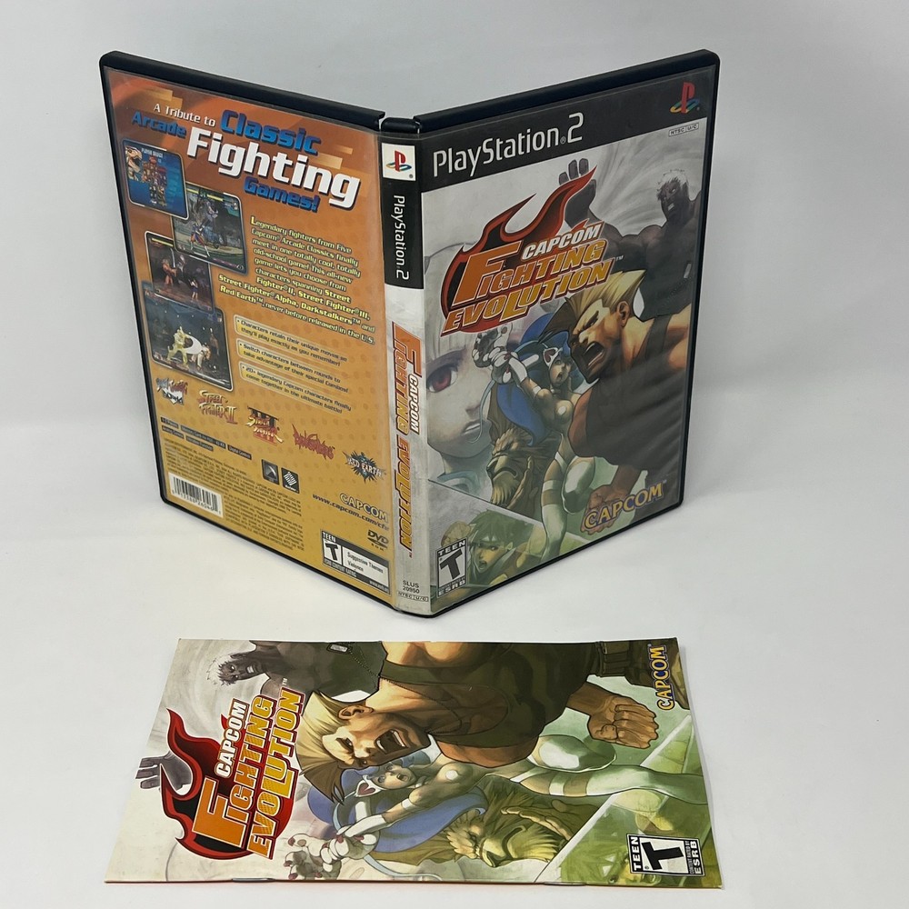 Capcom Fighting Evolution (Sony PlayStation 2, 2004) Case And Manual Only