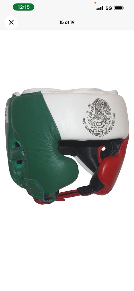 Ringside Competition Boxing Headgear - With Cheeks - Mexico Flag  - Medium
