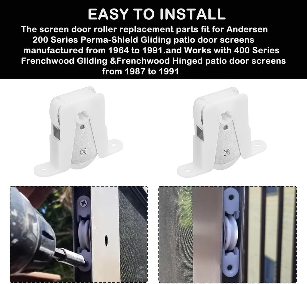 Sliding Screen Door Rollers Replacement for Andersen Part #1274104 (Before 1991