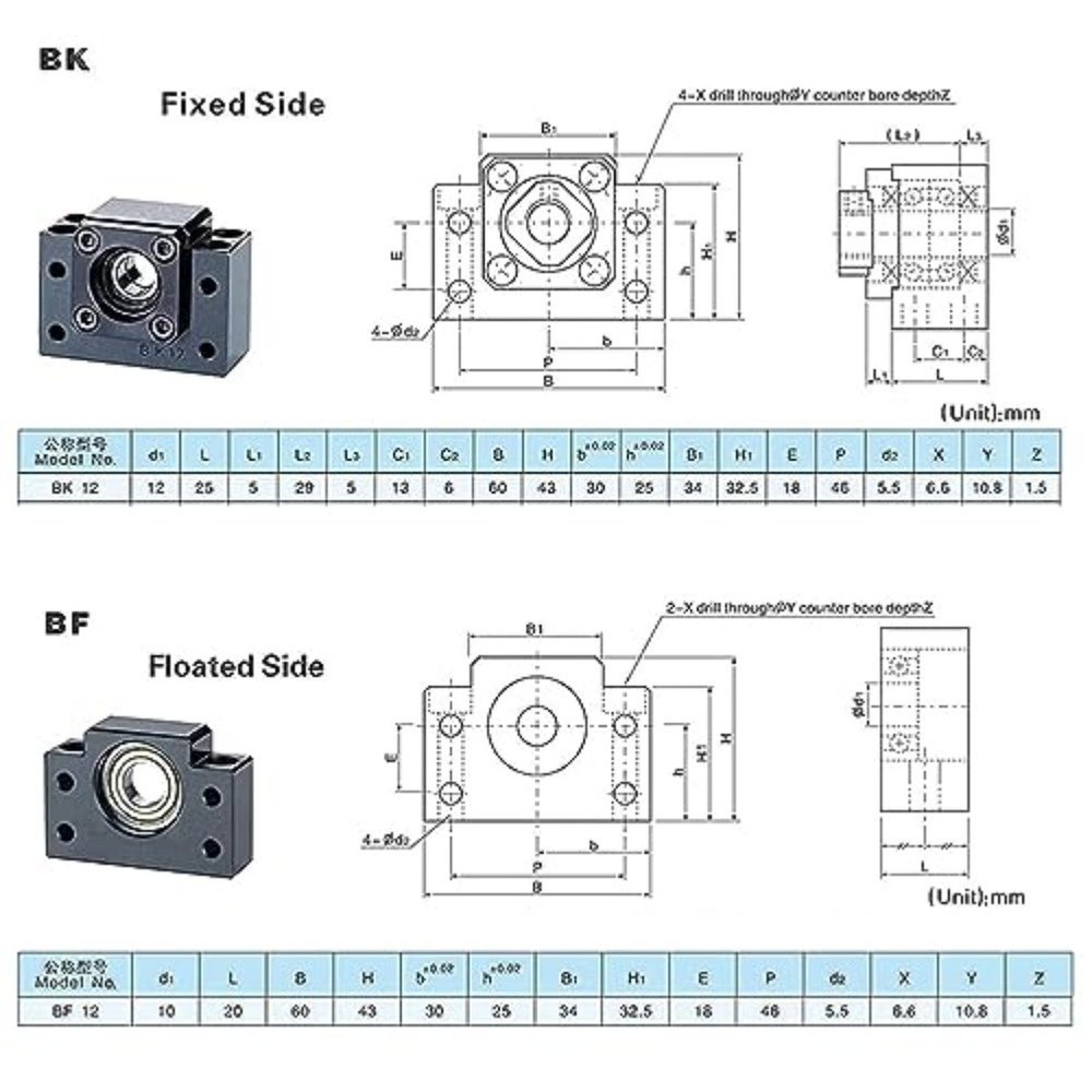 Ball Screw Support Bearing Seat Mechanical Components High Rigidity Performance