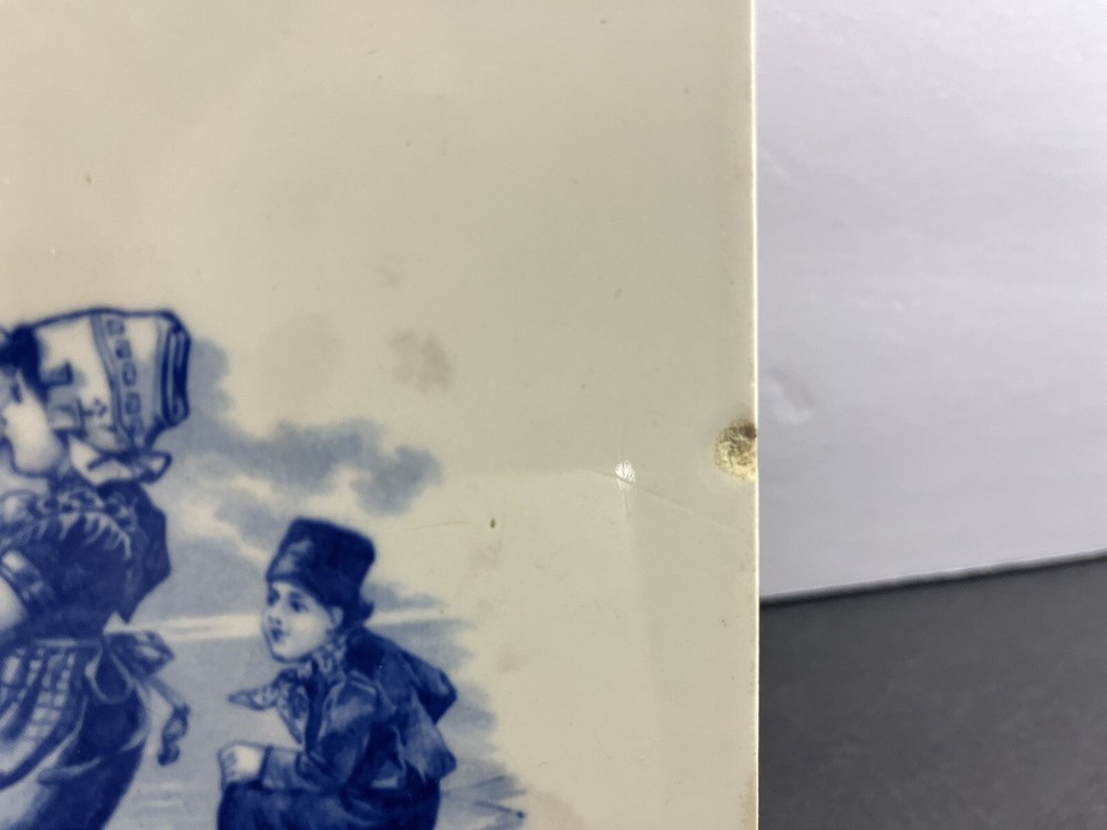 Vintage Decorative Delft Style 6" Tile