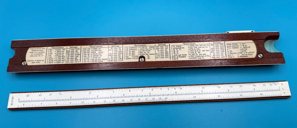 K&E N4053-3 Polyphase Slide Rule, Black Case, Original Box