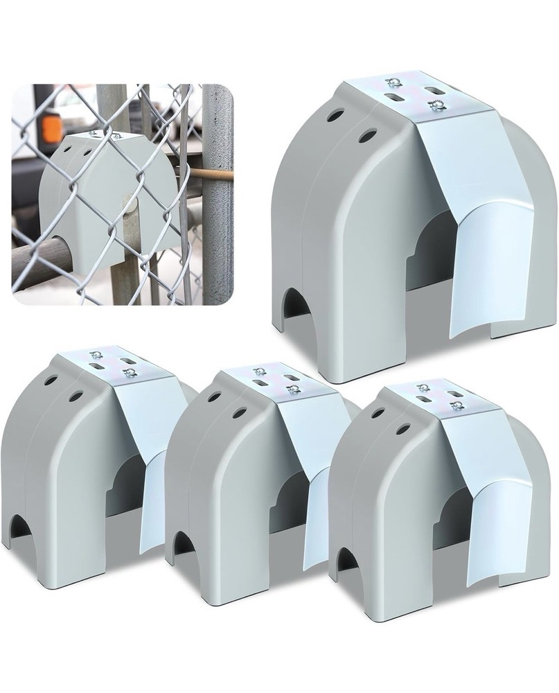 4 Pack Poly Covers w/ Brackets for 3", 4", 6 5/8" Cantilever Gate Rollers 🔒