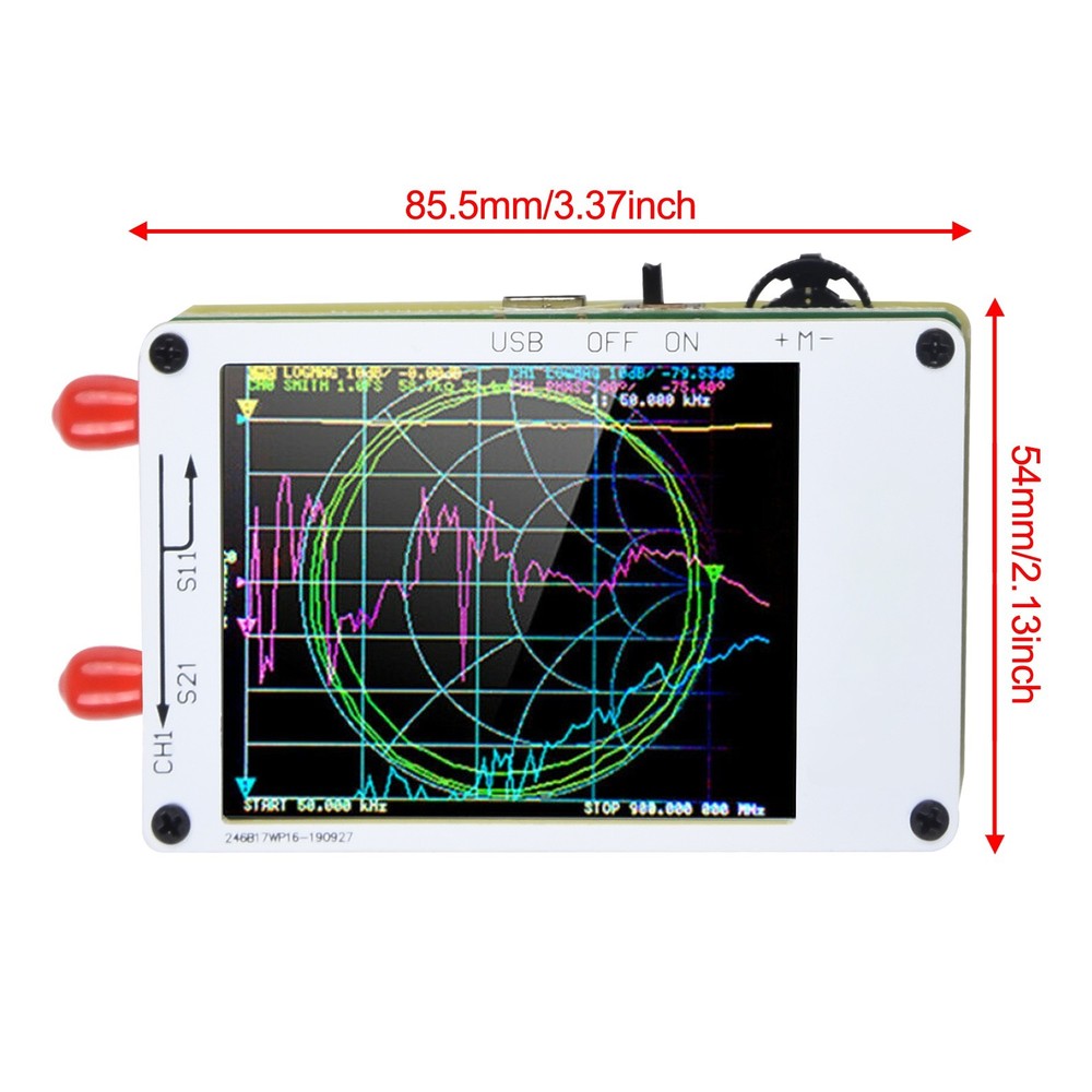 NanoVNAH4 Touch Screen Analyzer for Accurate S11/1 Parameter Measurement