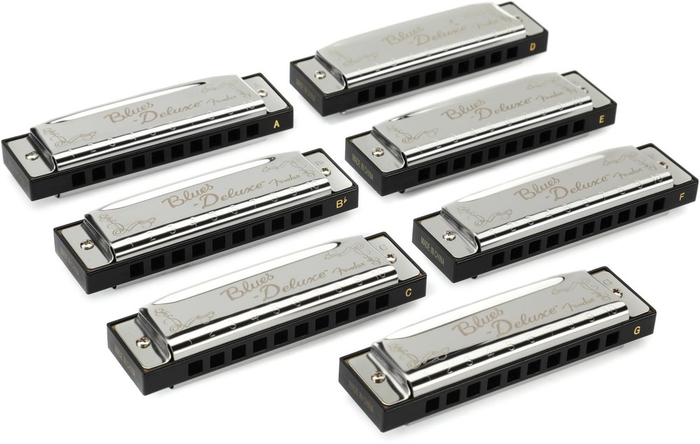 Fender Blues Deluxe Harmonica - 7-pack with Case