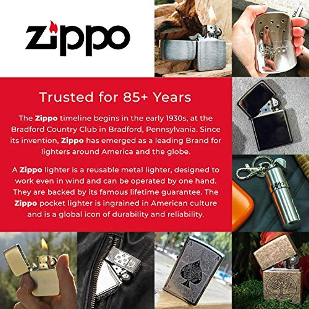 Zippo Black Matte with Red Border Pocket Lighter