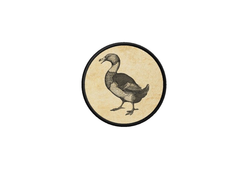Vintage Duck Iron-On Printed Badge Patch