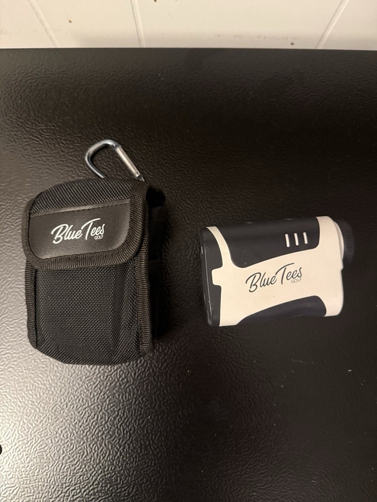 Blue Tees Golf Rangefinder Black/White with Case