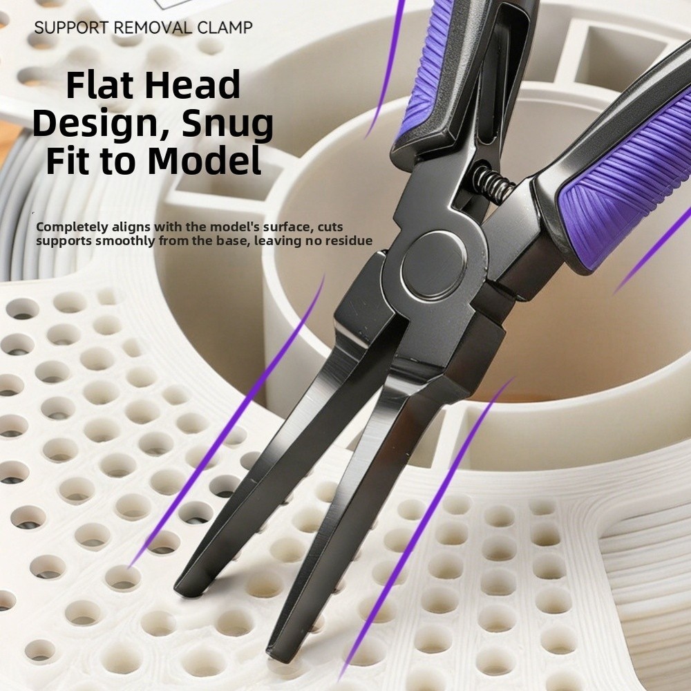 Precision 3D Print Support Pliers with Flat Head Design for Smooth Cuts
