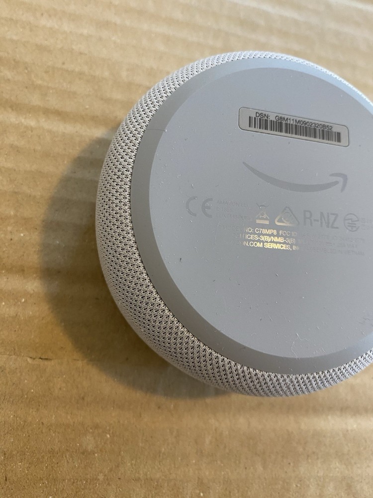Amazon C78MP8 White Echo Dot 3rd Generation Smart Speaker NO Power Cord