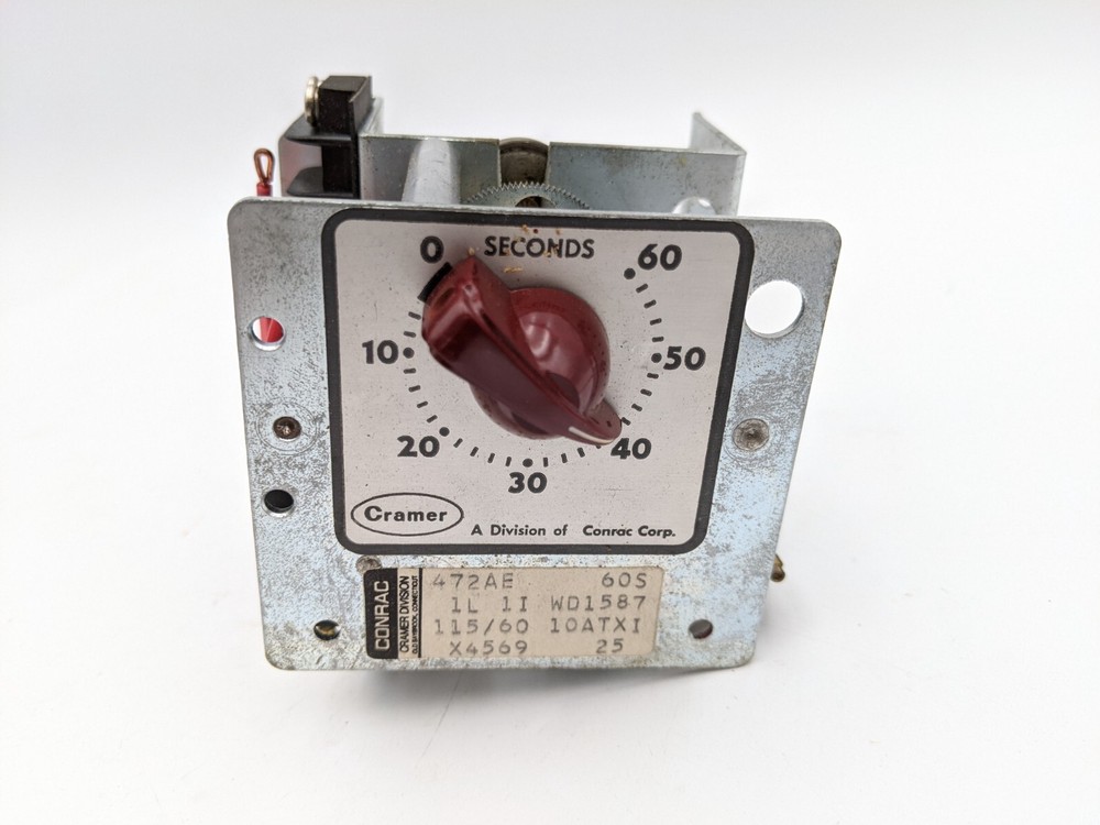 Cramer 10020 Timer Silver Time Range 60 Second 115 Volt 1.3 Watt 60Hz 6 RPM