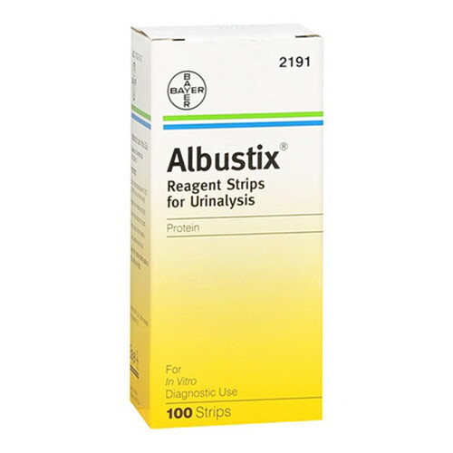 Albustrix Reagent Strips Urinalysis Protein Testing Disposable Original 100 ct