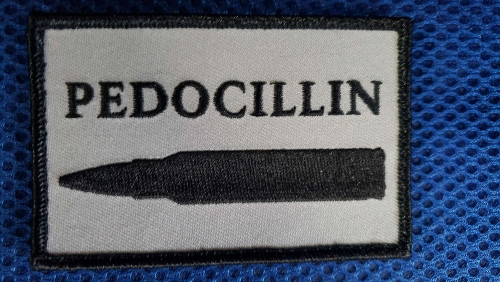 Pedocillin patch. Bullet. Grey.