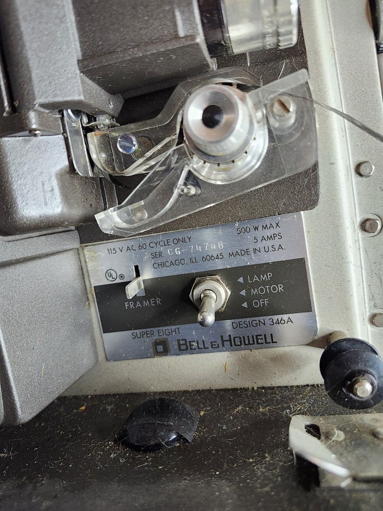Bell & Howell 346A Super 8 AutoLoad Projector Motor Engages Needs Service