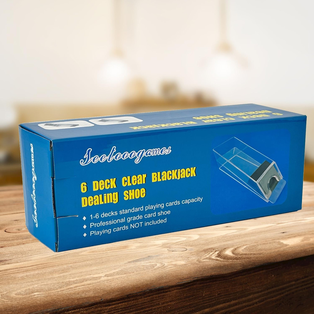 6 Deck Clear Blackjack Dealing Shoe