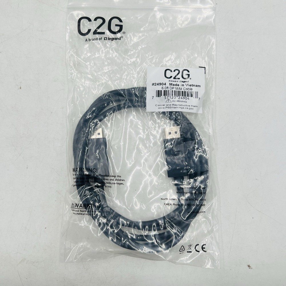 6FT DisplayPort Cable 4K 60Hz 1.8M