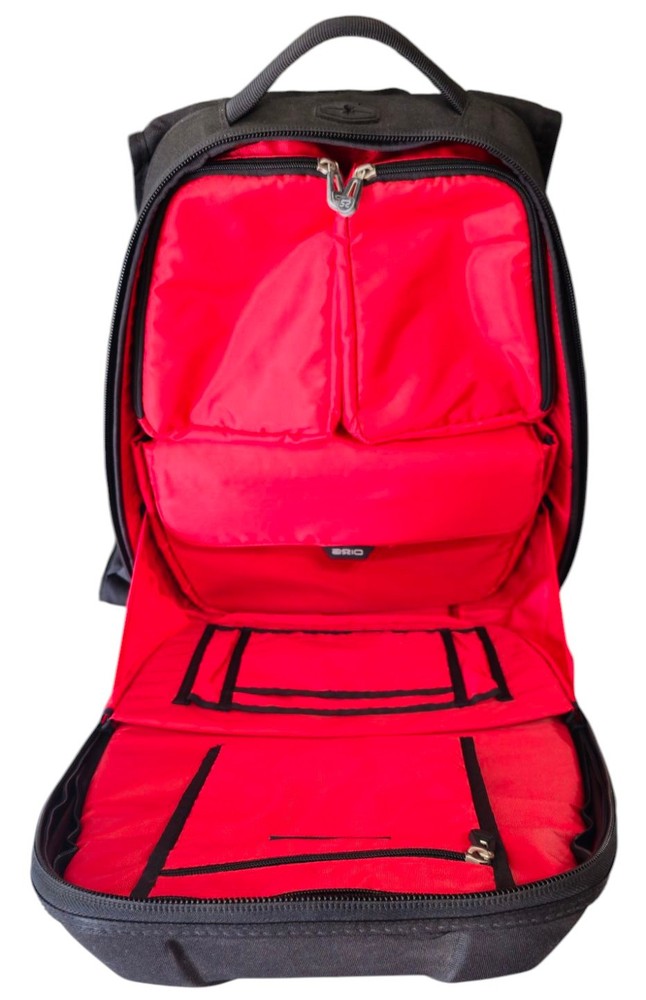 Axio Backpack By Harodesign - Hardshell Red Lining 22"x15"x9"~3 Pockets/Pouches
