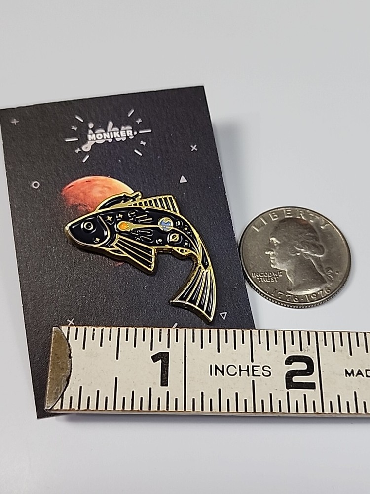 Black Fish Lapel Pin
