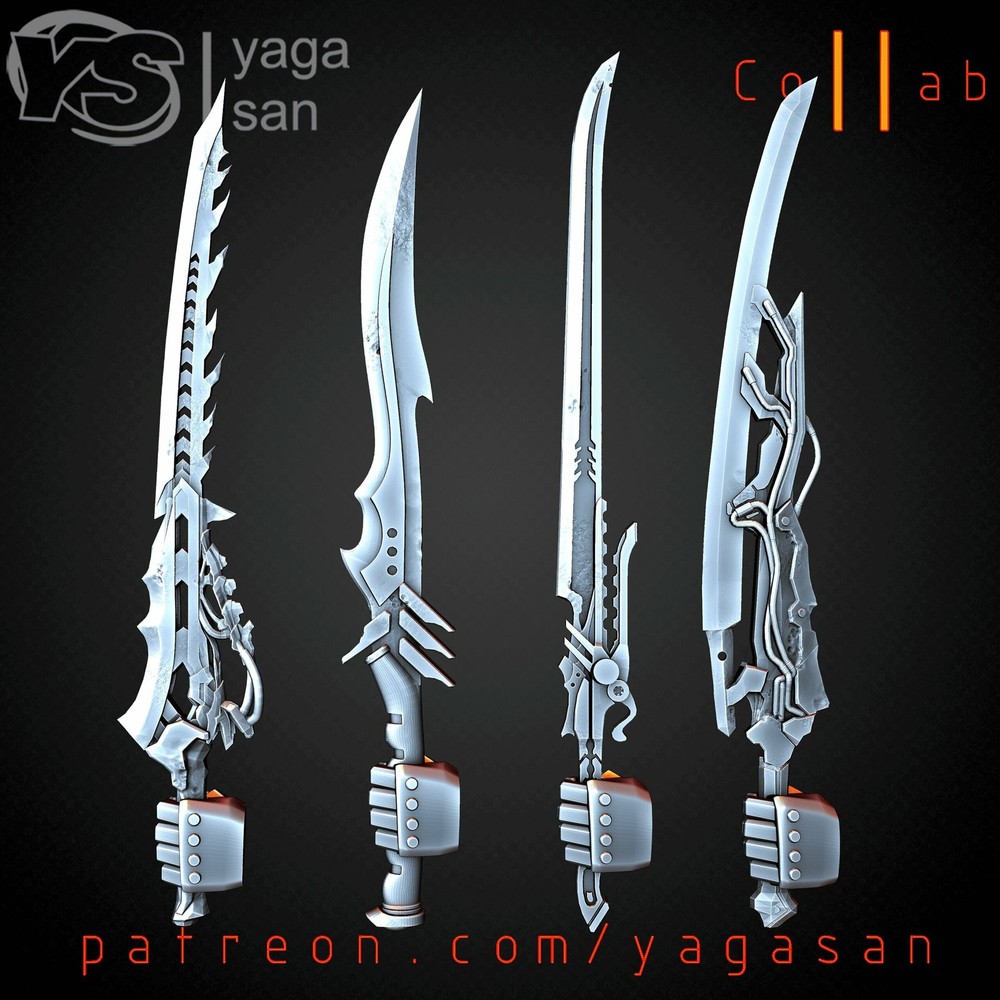 DARK CHAOS POWER SWORDS SET (4U) (LEFT)
