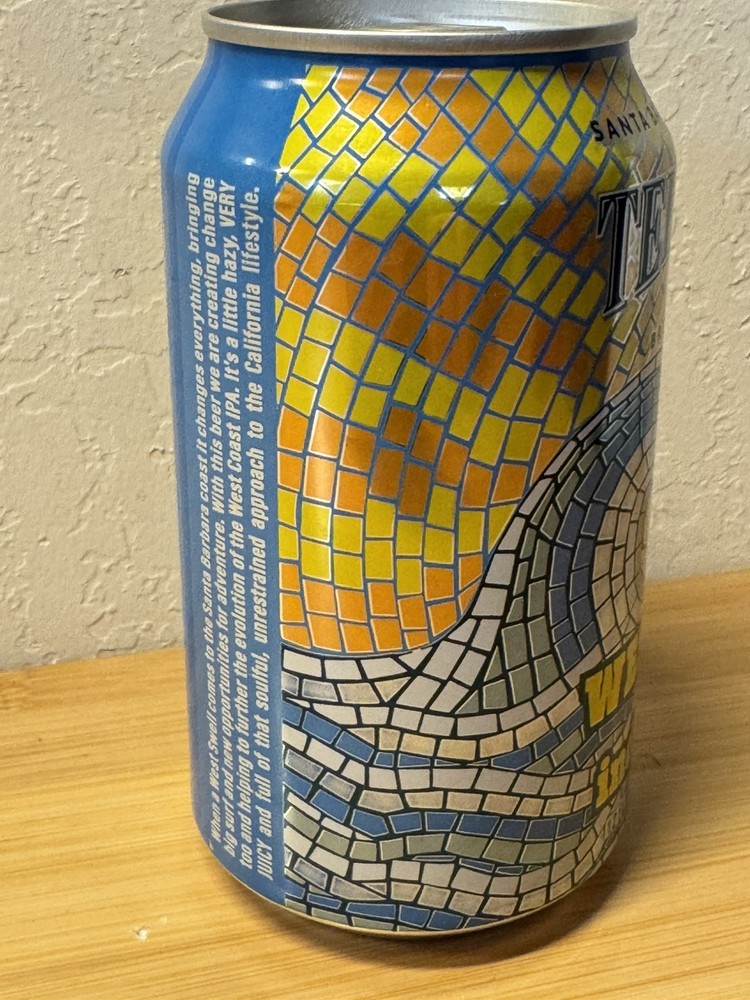 Telegraph West Swell IPA - Empty Beer Can Bottom Opened - gorgeous!
