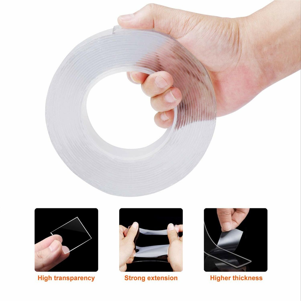 Double Sided Mounting Alien Tape Nano Tech Instantly Locks Without Screws 20 FT