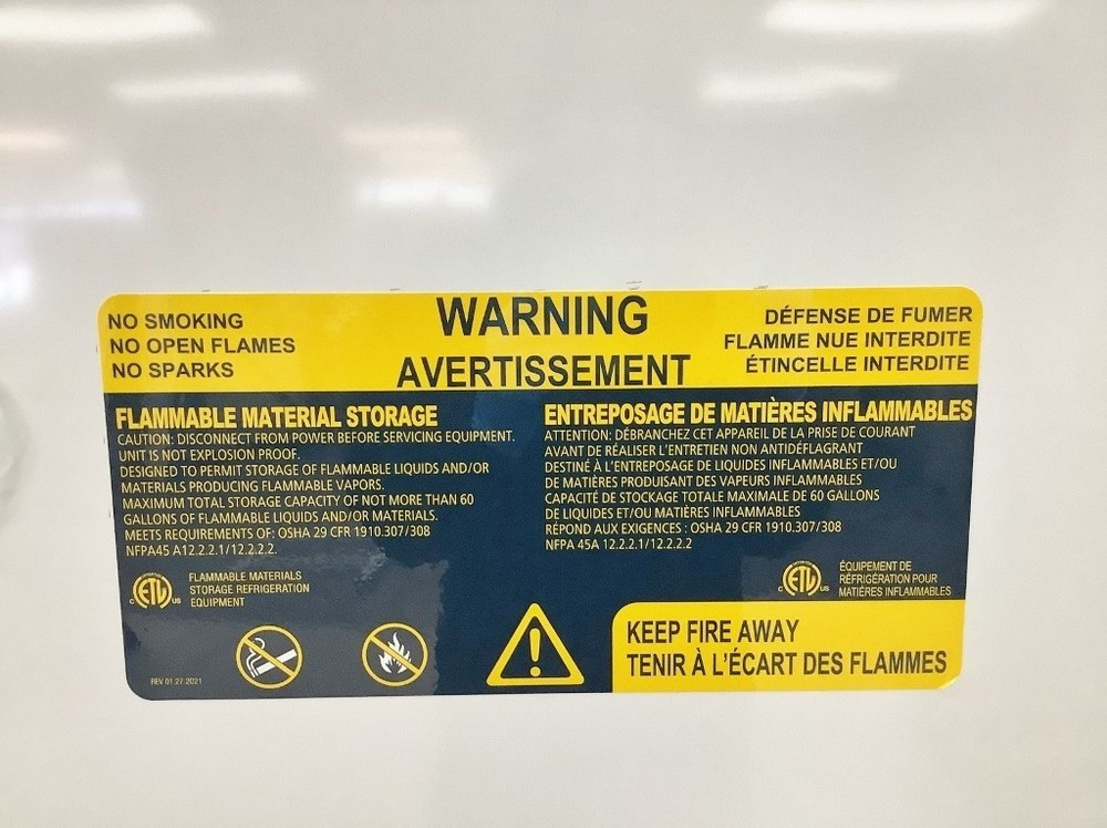 Flammable Material Storage Refrigerator TESTED with Warranty SEE VIDEO