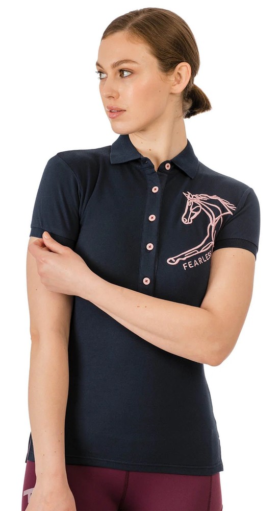 Flamboro Polo Size: Small Colors: Navy