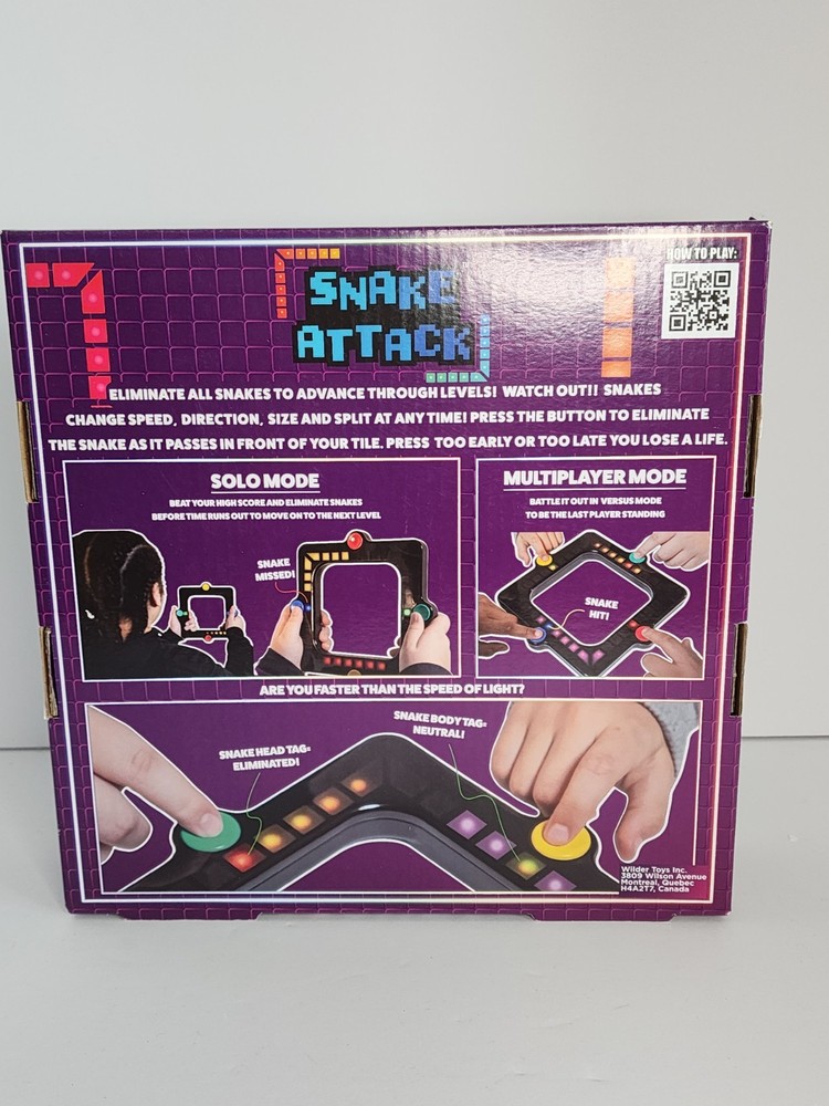 Snake Attack Electronic Handheld Game Solo and Multiplayer Reflex Game for Kid