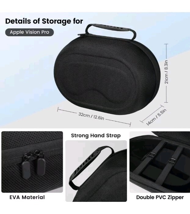 Hard Carrying Travel Case for Apple Vision Pro VR Handheld Design Storage Case