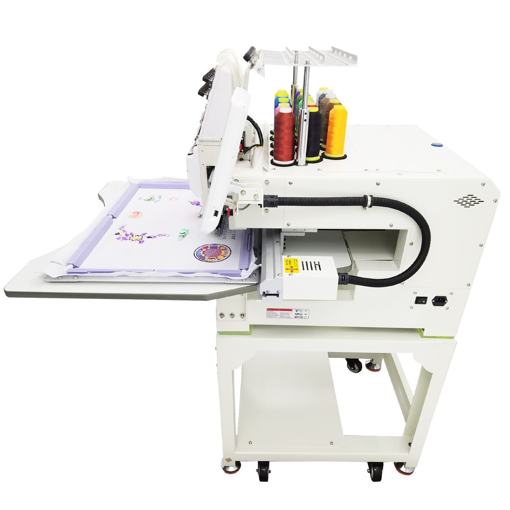 Single Head 15 Needle Embroidery Machine High Speed Automatic Stitchwork Pattern