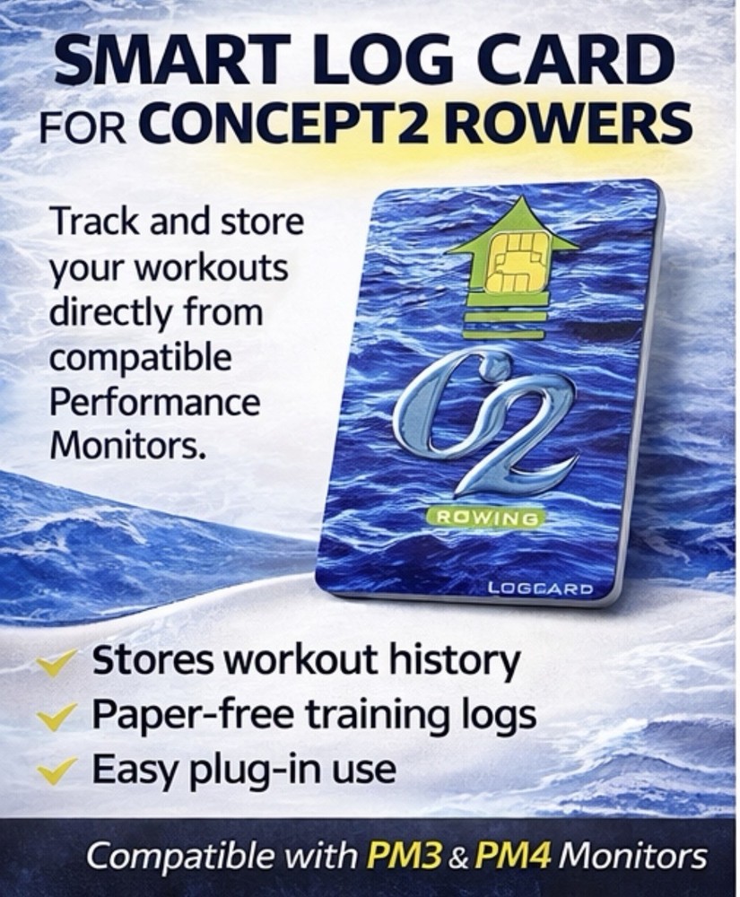 Log Card use w/ Concept 2 Rowing Machine concept2 Workout Train logcard PM3 PM4