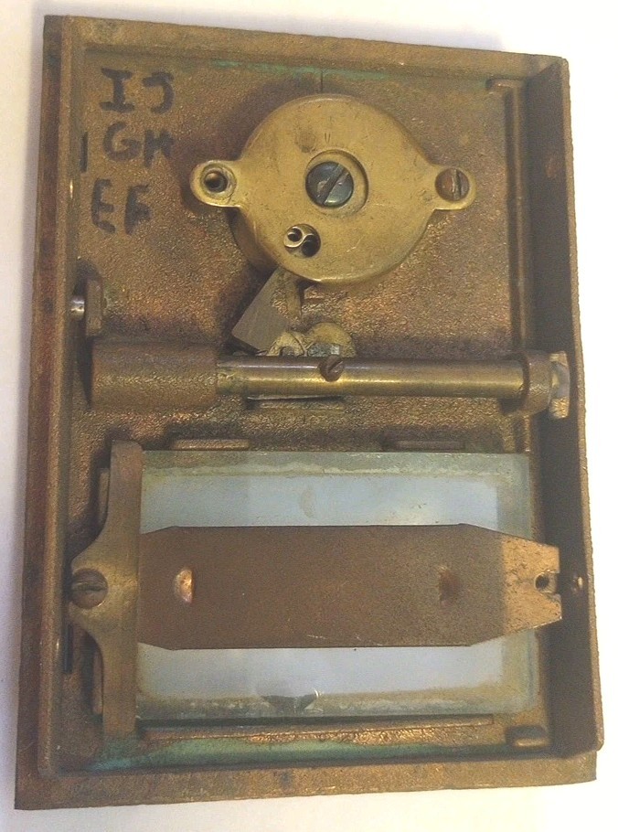 Antique Apartment Mailbox Front only Brass Wall Mount