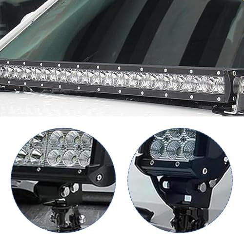 2PCS LED Light Bar Mounting Brackets, Adjustable Waterproof Hood Work Light