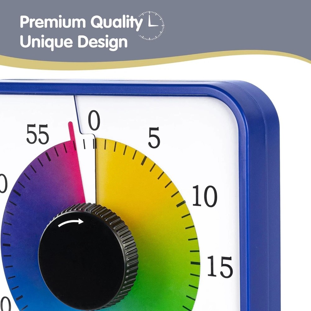 Visual Timer 7.5 Inch; 60 Minute 1 Hour Countdown Timer for Kids Classroom Teach