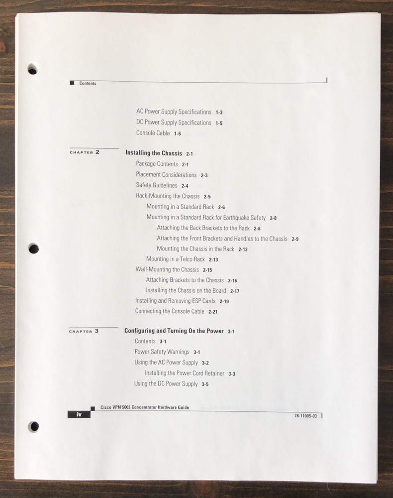 Cisco Systems - Cisco VPN 5002 Concentrator Hardware Guide (2001)