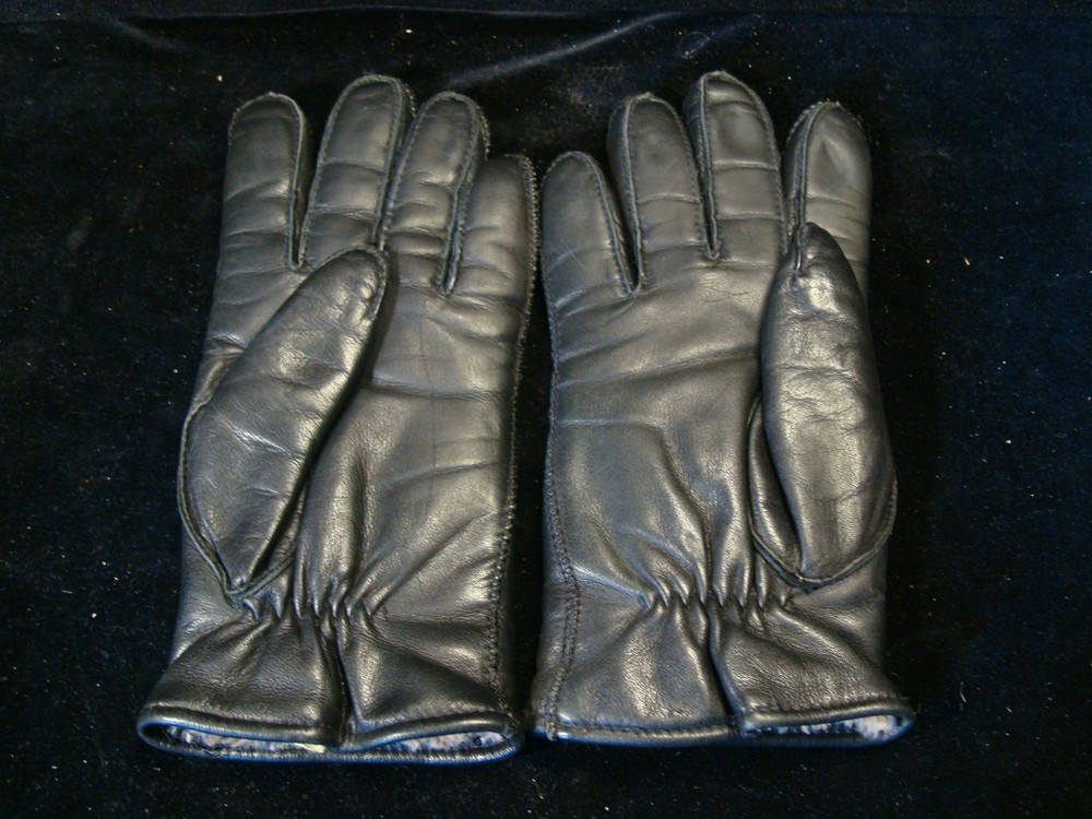 Black Acrylic Winter Gloves