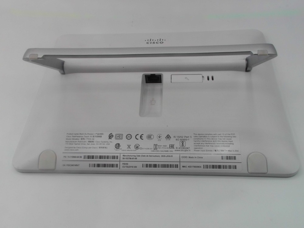 CISCO TELEPRESENCE CS-TOUCH10 V01 TOUCH CONTROL MODEL TTC5-09