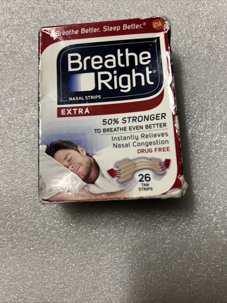 Breathe Right Extra Strength Nasal Strips, Tan - 26 Pieces