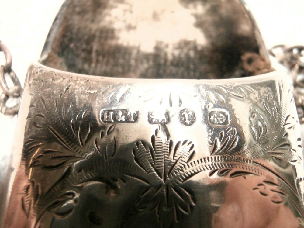 STERLING SILVER CHATELAINE GLASSES CASE 1891!! HILLIARD & THOMASON-BIRMINGHAM!