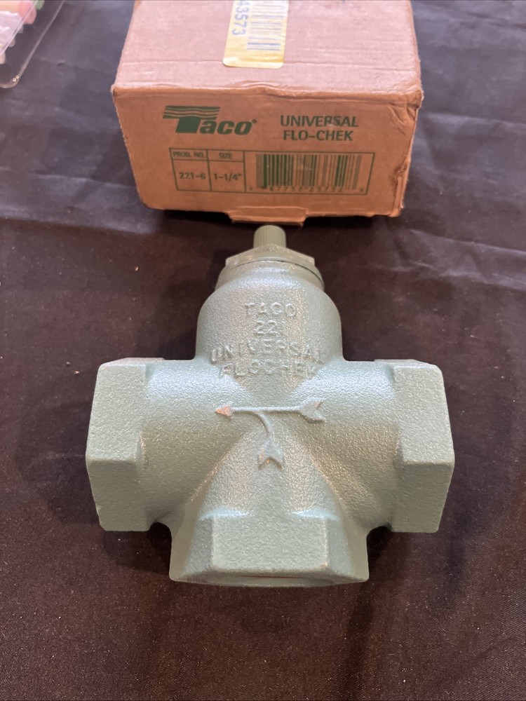 Taco 221-6 Flo-Chek 1-1/4 in. Hot Water Circulator Valve